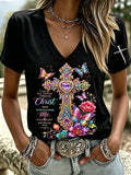 Women's  Faith Printing  T-Shirts