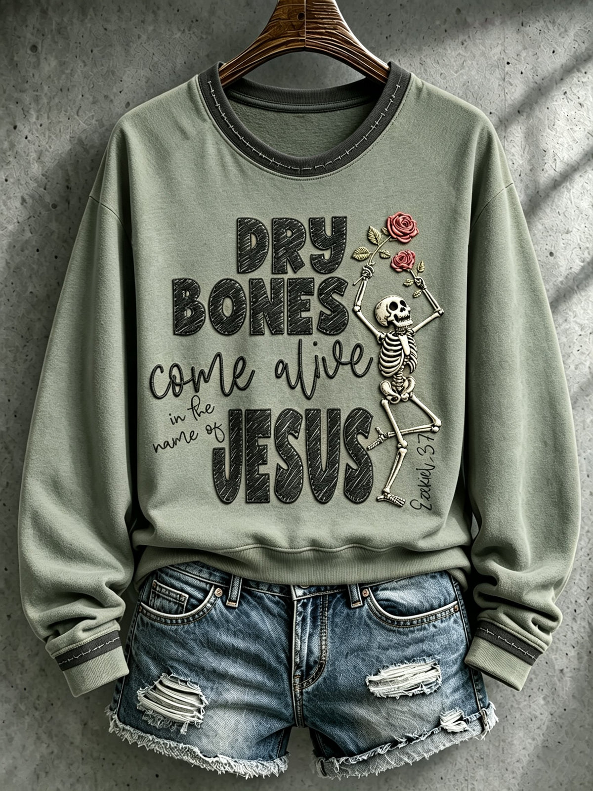 Women's Casual Printed Long-Sleeve Sweatshirt
