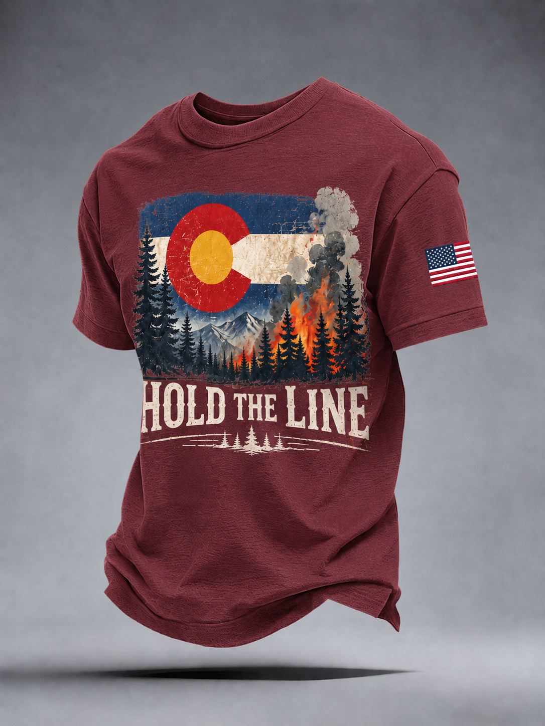 Men'S Colorado Strong: Rising From The Ashesn Printed T-Shirt