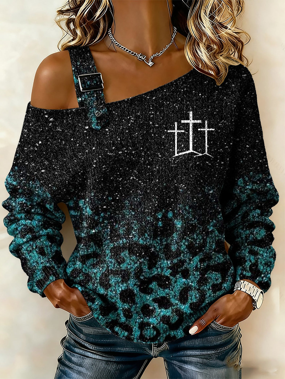Women'S Casual Western-Style Printed Top