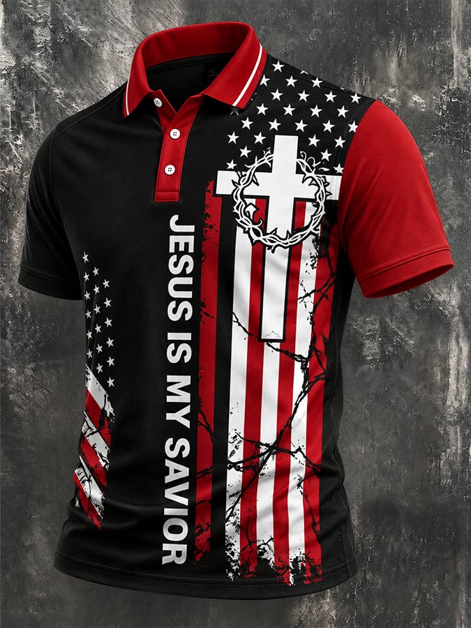 Men'S Casual "Faith" Print T-Shirt