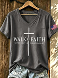 Women's Walk By Faith Print T-shirt