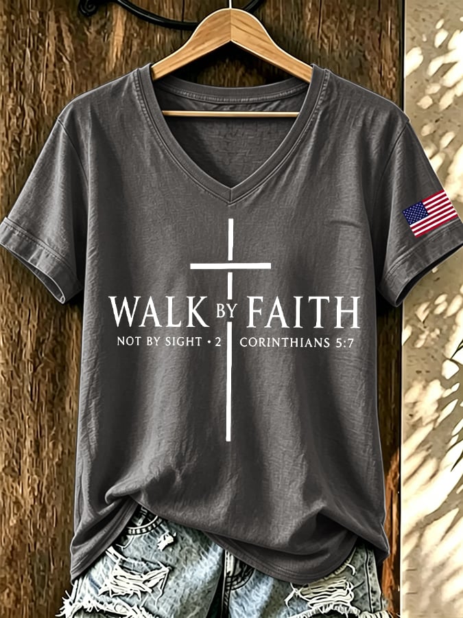 Women's Walk By Faith Print T-shirt