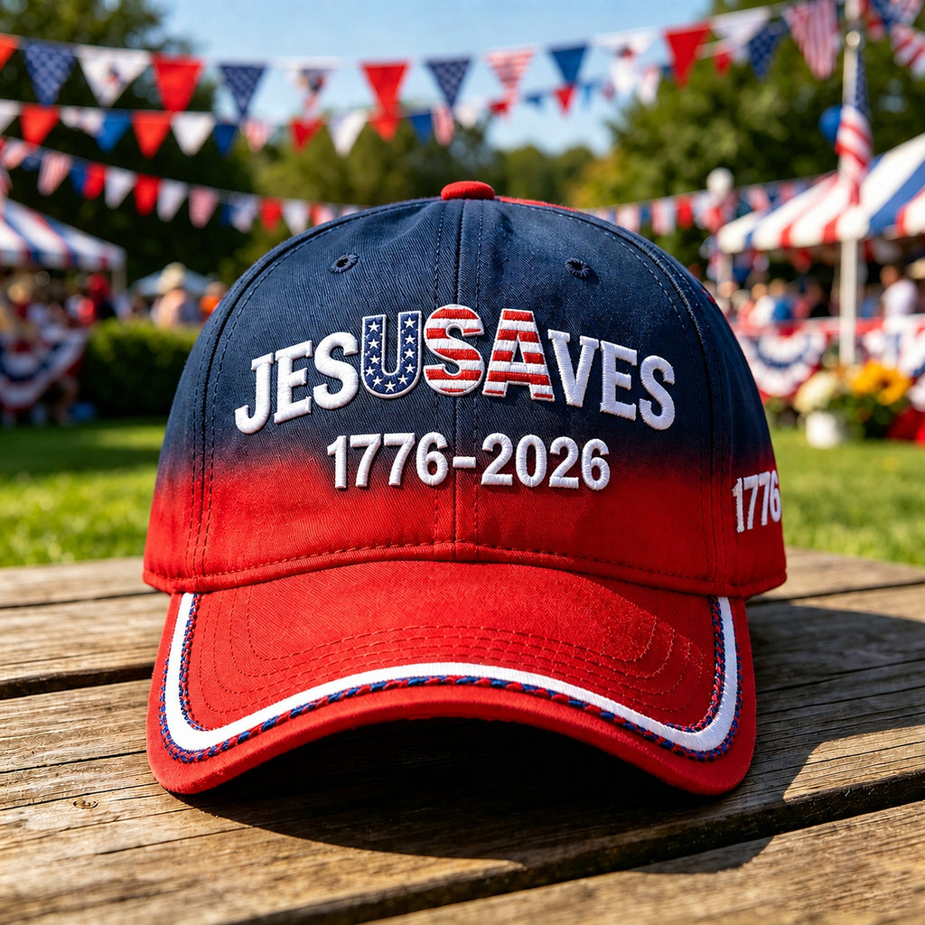 American (Jesus Saves 1776–2026) Fashion Art Baseball Cap