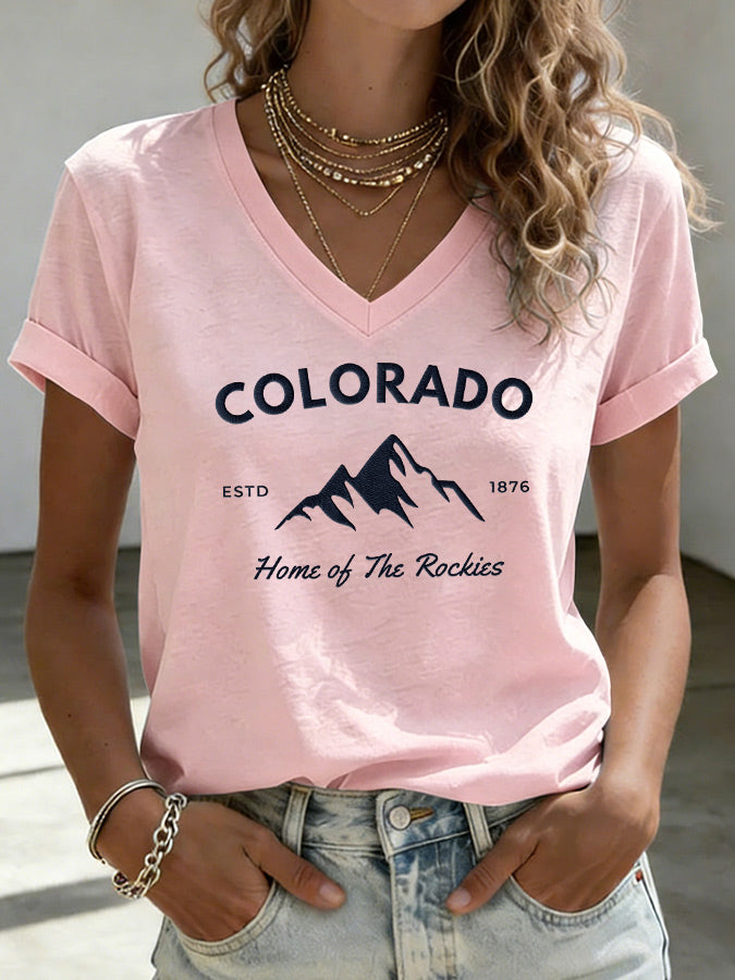 Women'S Casual Colorado Strong T-Shirt