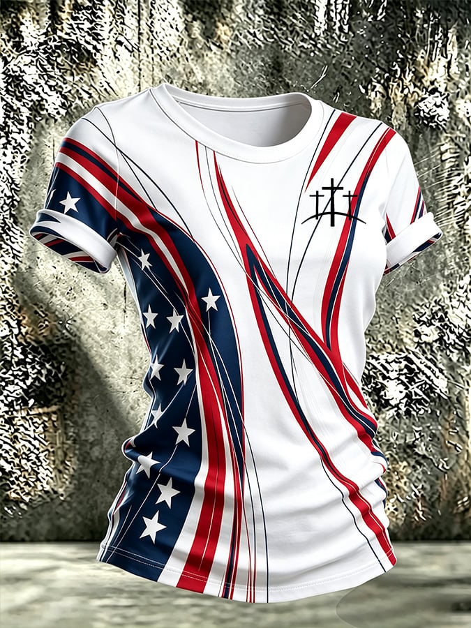 Women's Casual Print Short-Sleeve T-Shirt