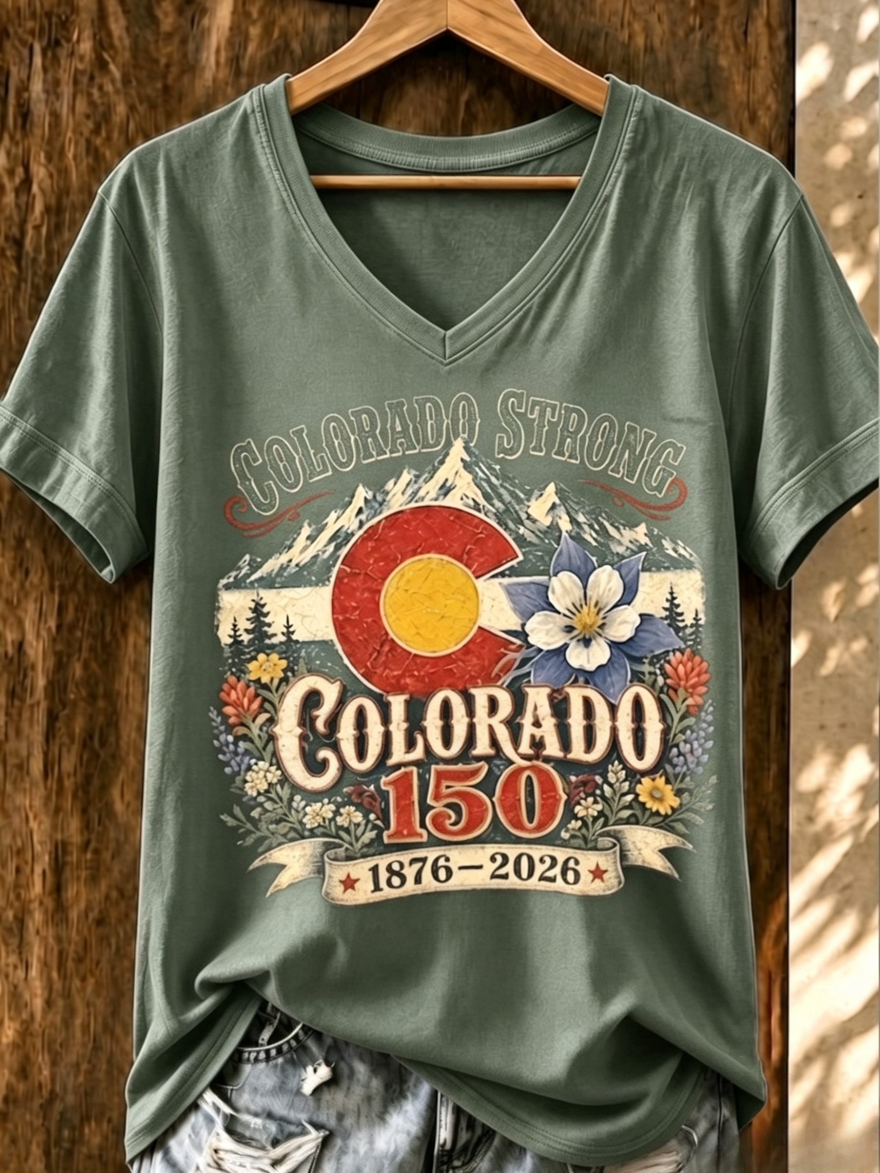 Women's Casual Colorado Strong T-shirt