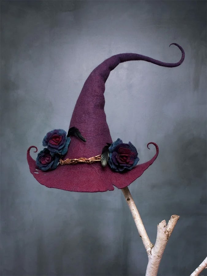 Halloween vintage witch hat