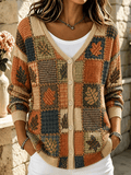 Women'S Casual Printed Cardigan