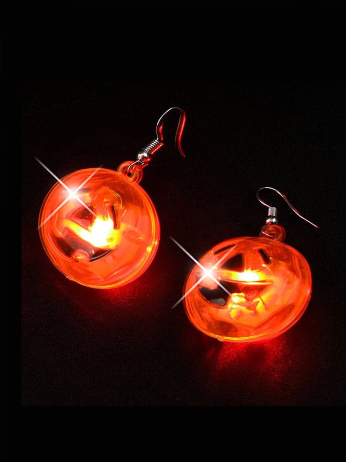 Halloween Pumpkin Skull Hair Melon Earrings