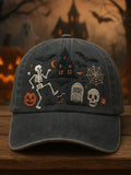Halloween print baseball cap