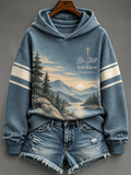 Women's Be Still And Know Psalm 46:10 Printed Sweatshirt