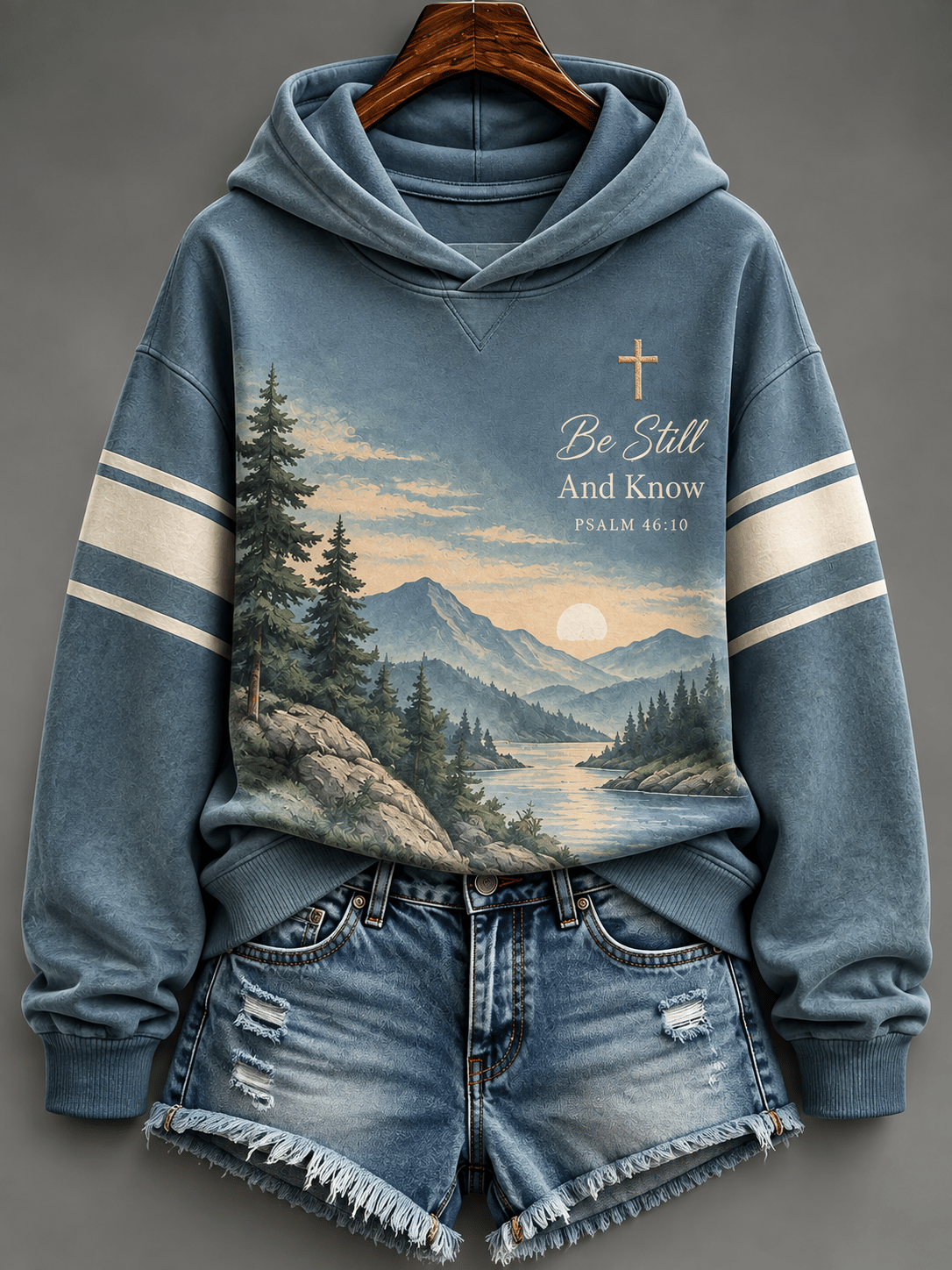 Women's Be Still And Know Psalm 46:10 Printed Sweatshirt
