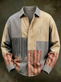 Men's Vintage Geometric Faith Long-Sleeve Shirt