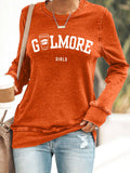 🔥HOT SALE🔥Retro Fall Stars Hollow Luke’s Coffee Cup Girls Print Sweatshirt