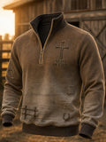 Men'S Casual Faith-Print Sweatshirt