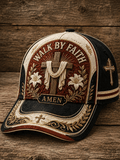 Unisex  RetroChristian Cross Print Baseball Cap