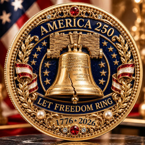America 250 Commemorative Metal Medal 1776–2026