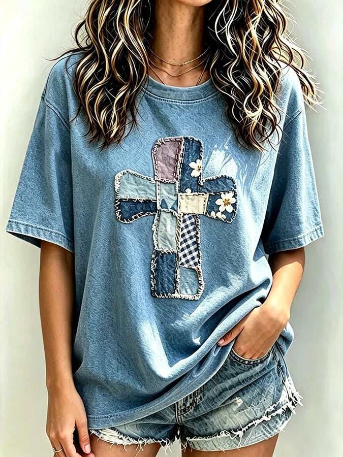 Women's   Faith  Print Top
