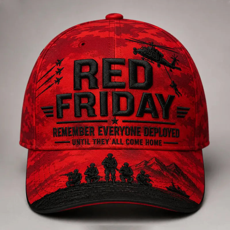 "Red Friday" Veteran Commemorative Casual Baseball Cap