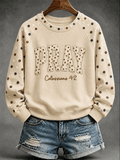 Women's PRAY Print Casual Sweatshirt