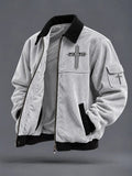 Men's Faith Printed Corduroy Casual Jacket