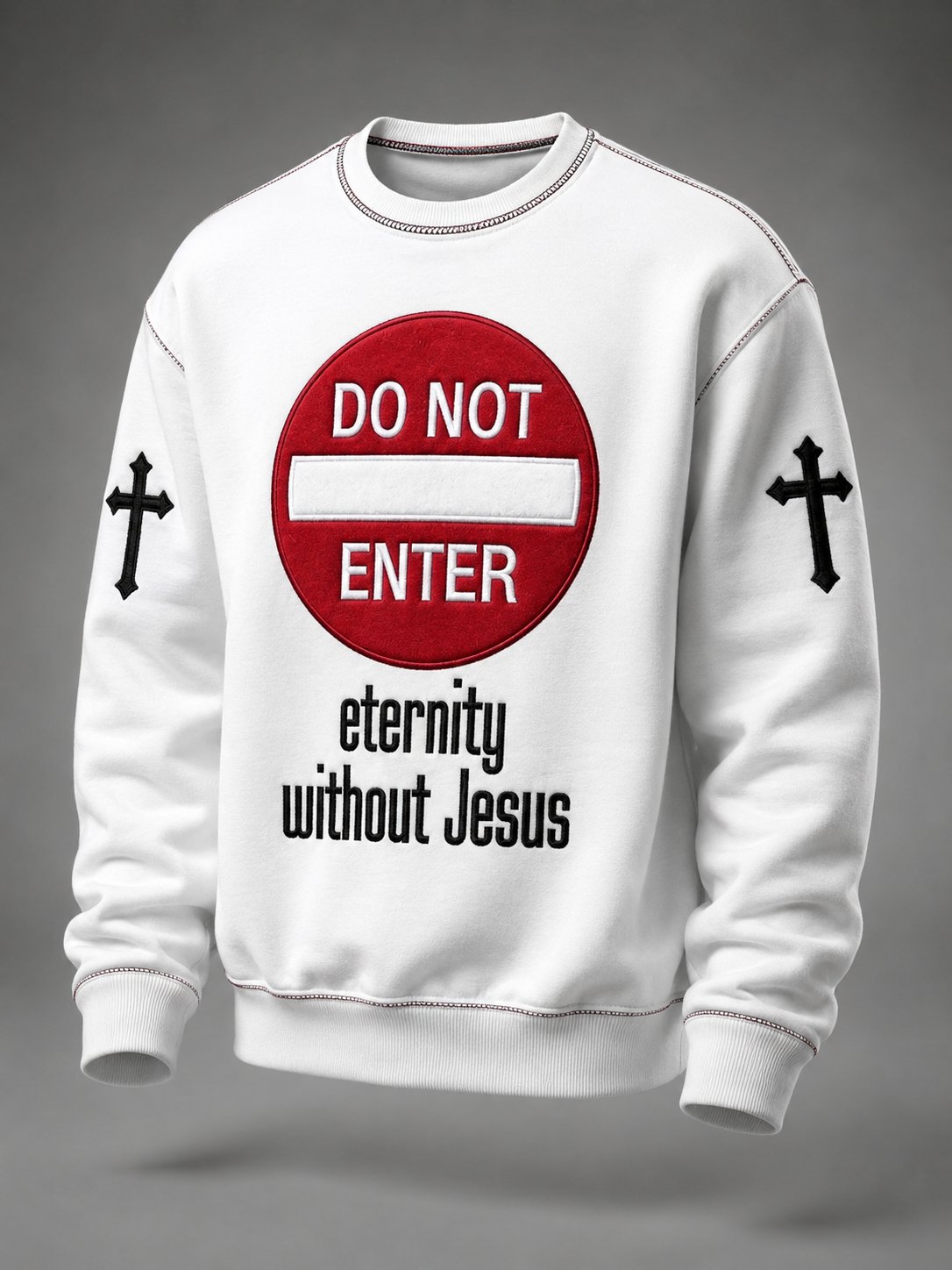 Men's Casual Faith Print Sweatshirt