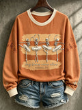 Women's Casual Printed Long-Sleeve Sweatshirt
