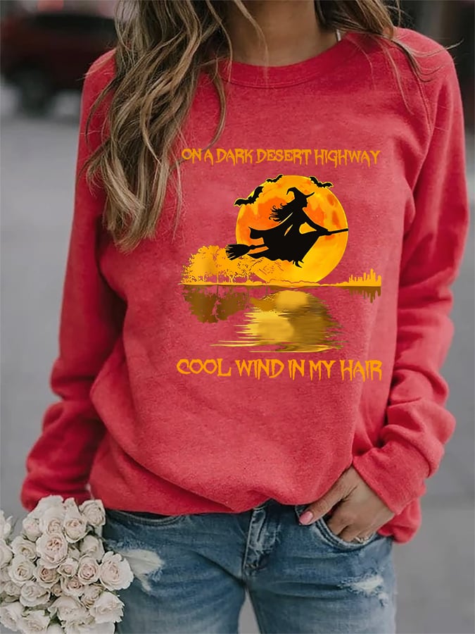 Vintage Print Long Sleeve Sweatshirt