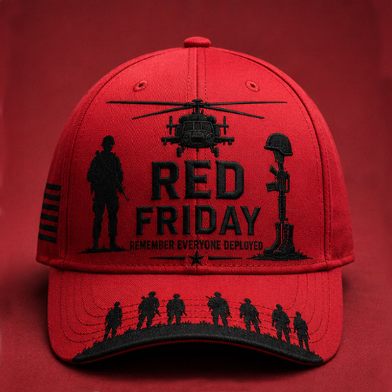 "Red Friday" Veteran Commemorative Casual Baseball Cap